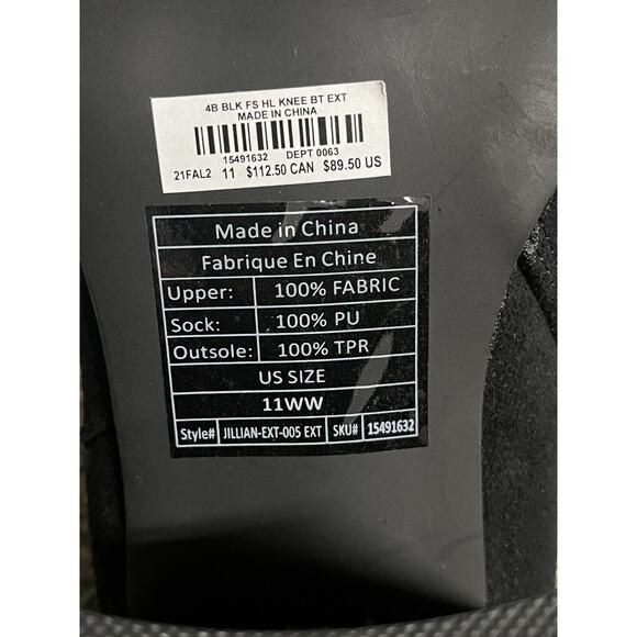 Torrid Jillian Knee High Boots Black Faux Suede Heels Wide Calf Womens 11 WW NWT - Picture 8 of 9